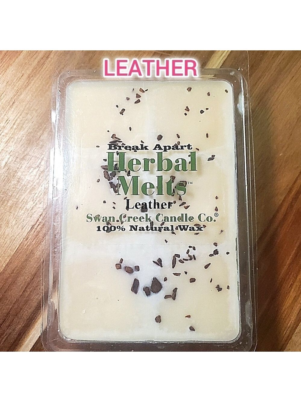 LEATHER by SWAN CREEK CANDLE CO. Herbal Melts 100% Natural Wax 5.25 oz NWT